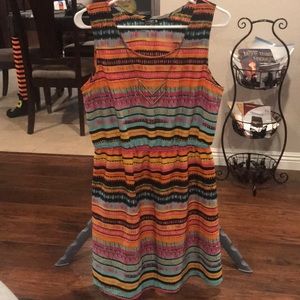 Mid Length Print Dress